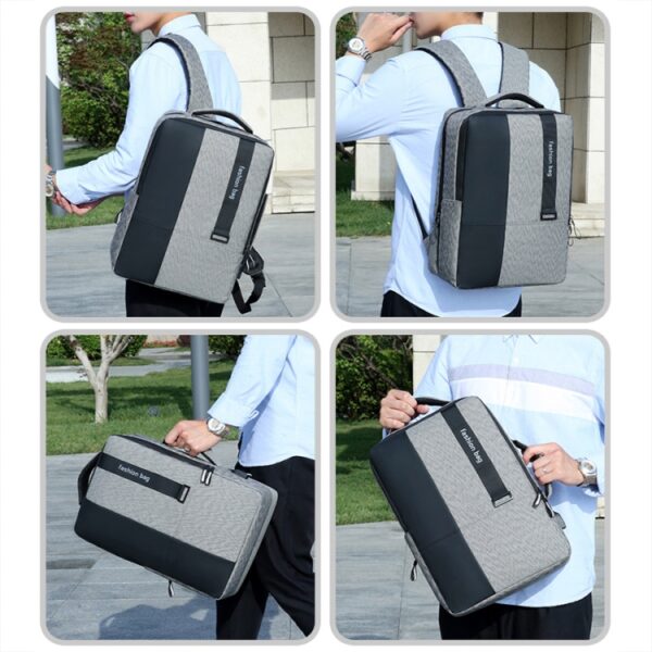 140 Zakelijke forenzenlaptoprugzak met grote capaciteit en USB-oplaadinterface, Red, Blue, Black, Grey - Afbeelding 7