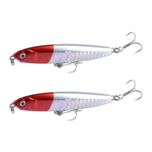 2 STKS CH79 Hard Aas Lange Casting Zinken Potlood Valse Lokken, Specificatie:, 10.4cm 18g