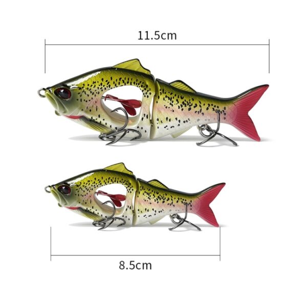 Lange Casting Slow Sinking Spinning Multi-sectie Zeevissen Zoetwater Kunstaas, 10g/8.5cm, 23g/11.5cm - Afbeelding 3