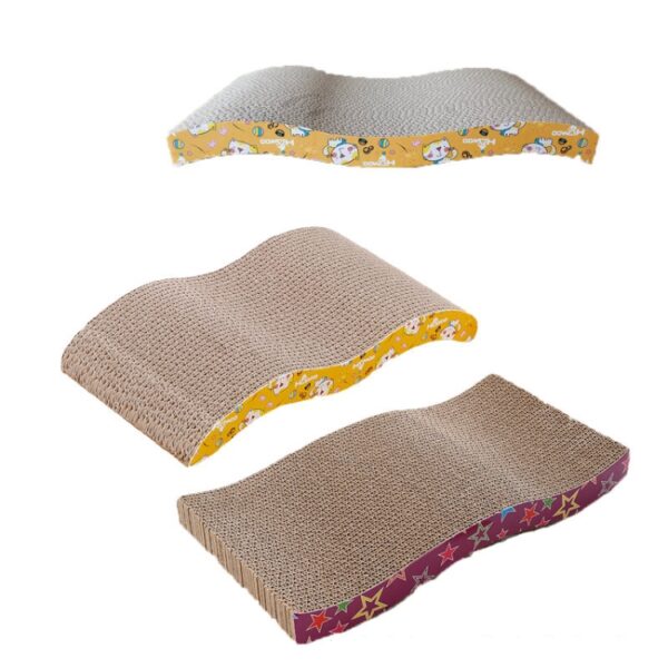 M Kattenkrabplank van golfkarton Leuke kattenslijpplank, Color Random Delivery - Afbeelding 2