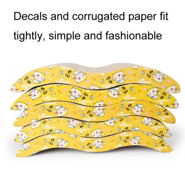 M Kattenkrabplank van golfkarton Leuke kattenslijpplank, Color Random Delivery - Afbeelding 3