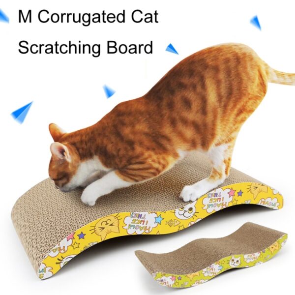 M Kattenkrabplank van golfkarton Leuke kattenslijpplank, Color Random Delivery - Afbeelding 5
