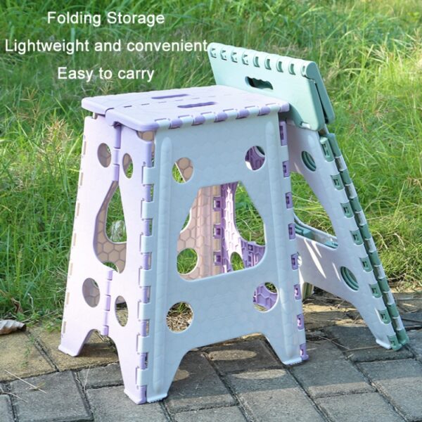 Handige opvouwbare verdikte draagbare kruk voor thuis, Green Small, Green Medium, Green Large, Violet Small, Violet Medium, Violet Large - Afbeelding 3