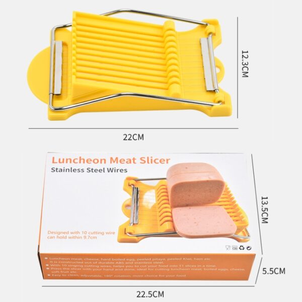 JA-958 2 stks Lunch Vlees Ham Snijmachine Huishoudelijke Fruitsnijder Banaan Gesneden Keuken Ei Snijder, JA-958 Ham Slicer (White), JA-958 Ham Slicer (Yellow) - Afbeelding 5