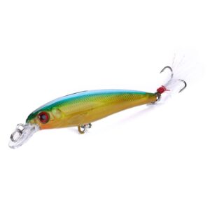 HENGJIA MI094 Simulatie Laser Nep Kunstaas Minnow Visaas, 1, 2, 3, 4, 5, 6, 7, 8, 9, 10, 10 Colors Boxed