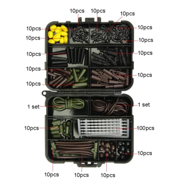 Fish Hook Swivel Fishing Accessories Set Vistuig, 272pcs/set - Afbeelding 4