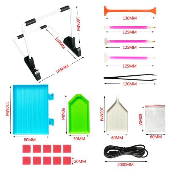 H-ZS4 DIY Diamond Painting Tools Kit Drill Pen Handgemaakte Lighting Board Combination Kit, Diamond Painting Tools Kit - Afbeelding 3