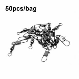 HENGJIA SS007 50 stks/zak B-pin Connector 8 Shape Swivel Loop Accessoires, 1/0+5B (60mm), 2/0+5B (57mm), 3/0+6B (67mm), 4/0+6B (70mm), 5/0+6B (78mm), 1+5B (56mm), 2+4B (49mm), 3+4B (49mm), 4+4B (45mm), 5+3B (42mm), 6+3B (41mm), 7+3B (39mm), 8+2B (34mm)...