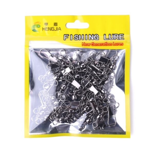 HENGJIA SS007 50 stks/zak B-pin Connector 8 Shape Swivel Loop Accessoires, 1/0+5B (60mm), 2/0+5B (57mm), 3/0+6B (67mm), 4/0+6B (70mm), 5/0+6B (78mm), 1+5B (56mm), 2+4B (49mm), 3+4B (49mm), 4+4B (45mm), 5+3B (42mm), 6+3B (41mm), 7+3B (39mm), 8+2B (34mm)... - Afbeelding 2