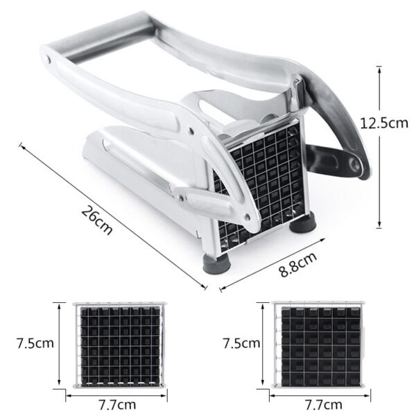 JD-052 Roestvrijstalen friet gesneden Multi-functioneel Thuis Handmatige friet gesneden, Potato Cutter 4, Potato Cutter 5 - Afbeelding 3