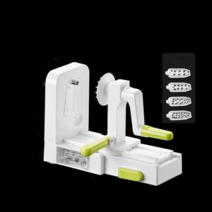 Rasp Groente Aardappel Spiraal Snijmachine Whirlwind Fruit Groente Spiraal Machine, White, Green
