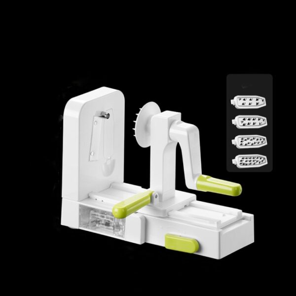 Rasp Groente Aardappel Spiraal Snijmachine Whirlwind Fruit Groente Spiraal Machine, White