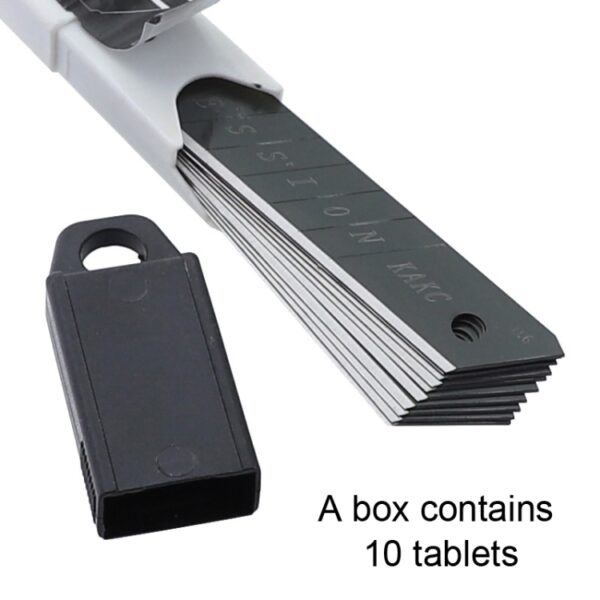 KAKC-18 snijmes met zwart mes 18 mm muursnijmes, 10pcs /Box, 100pcs /Box - Afbeelding 6