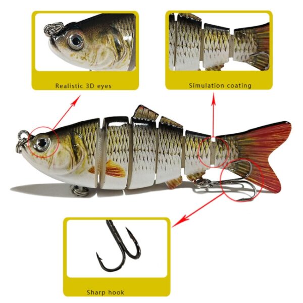 10cm Multi-sectionele Bionische Aas Haak Lange afstand Casting Zeevissen Nep Kunstaas, LK001-01, LK001-02, Lk001-03, LK001-04, LK001-05, LK001-06, LK001-07, LK001-08, LK001-09, LK001-10, LK001-11, LK001-12, LK001-13, LK001-14 - Afbeelding 3
