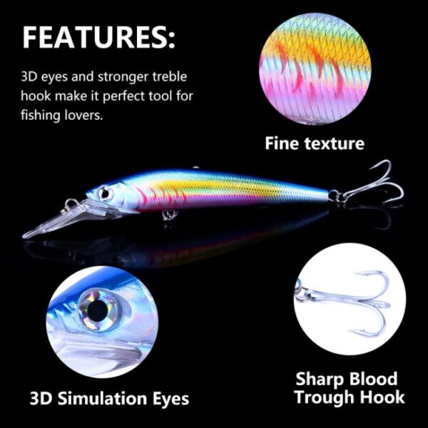 HENGJIA 18 cm 41g Zinken Drijvende Minnow Vissen Lokken Lange Tong Lokken Aas, MI207 (1), MI207 (2), MI207 (3), MI207 (4) - Afbeelding 7