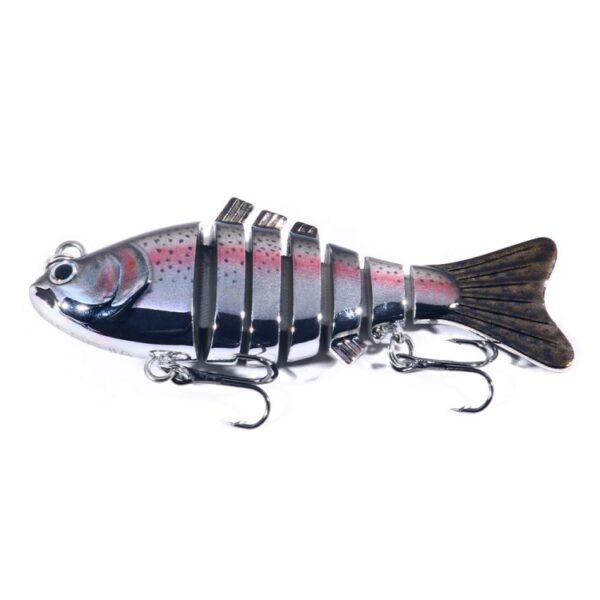 HENGJIA 10cm 24g Bionische Multi-Sectie Vis Aas Plastic Galvaniseren Nep Aas, JM060 (1), JM060 (2), JM060 (3), JM060 (4), JM060 (5), JM060 (6)