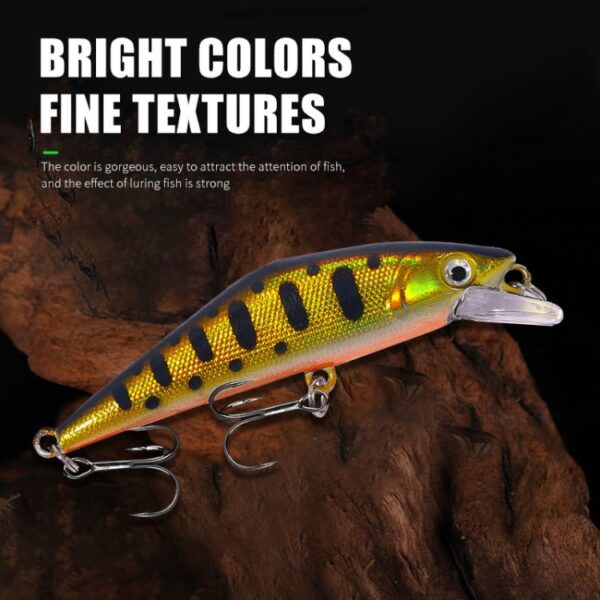 HENGJIA 5.7cm 3.4g Microbe Road Lokt Langzaam Zinkend Minnow Nep Aas, 1, 2, 3, 4, 5, 6, 7, 8, 9, 10, 10 Colors Bagged, 10 Colors Boxed - Afbeelding 7
