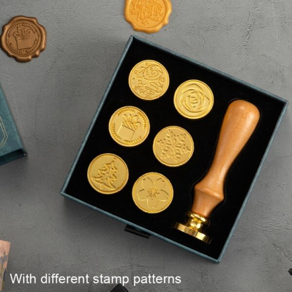Geschenkdoos Fire Paint Stamp Set Retro Handboek Materiaal Accessoires DIY Boek Materiaal - Afbeelding 2