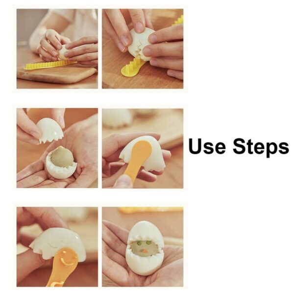Kant Eiersnijder DIY Eiervorm Keuken Salade Maken Gereedschap, 2pcs /Set - Afbeelding 7