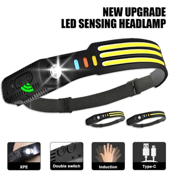 Sensorkoplamp Oplaadbare outdoor-campingvislantaarn, 812-2, 812-3 - Afbeelding 3