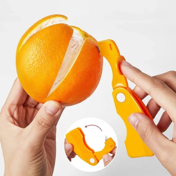 Opvouwbare sinaasappelschiller, stripper, schilmes, keukengereedschap, Orange Peeler - Afbeelding 2