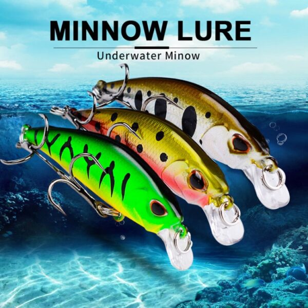 5.3cm 4.6g Zinkende Minnow Lokken Lange Casting Bionische Plastic Harde Aas Visgerei, PROBEROS DW577 8003 Hook, PROBEROS DW578 Ordinary Hook - Afbeelding 11