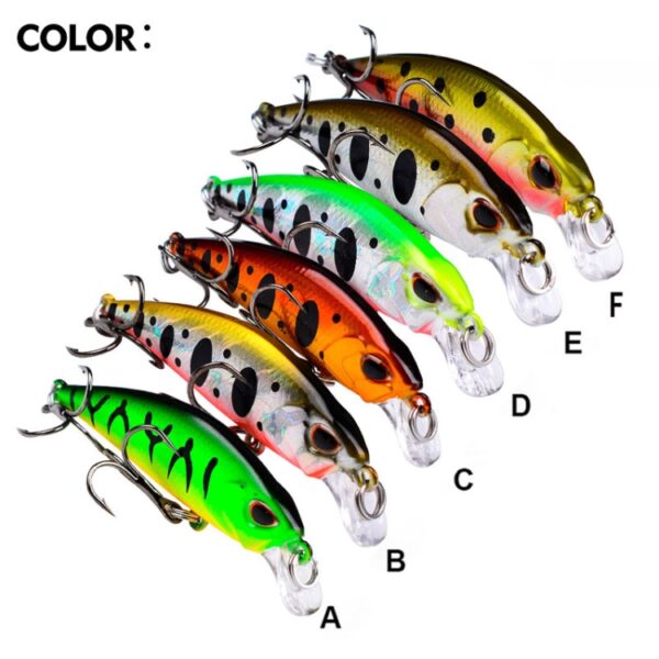 5.3cm 4.6g Zinkende Minnow Lokken Lange Casting Bionische Plastic Harde Aas Visgerei, PROBEROS DW577 8003 Hook, PROBEROS DW578 Ordinary Hook - Afbeelding 3
