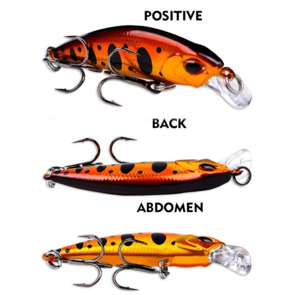 5.3cm 4.6g Zinkende Minnow Lokken Lange Casting Bionische Plastic Harde Aas Visgerei, PROBEROS DW577 8003 Hook, PROBEROS DW578 Ordinary Hook - Afbeelding 4