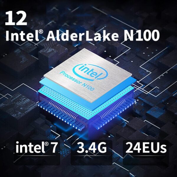 12e Intel Alderlake Dual HDMI+VGA drievoudig display 4K HD Pocket Mini-pc, GK3Plus N100 8G+128G US Plug, GK3Plus N100 8G+128G UK Plug, GK3Plus N100 8G+128G EU Plug, GK3Plus N100 8G+256G US Plug, GK3Plus N100 8G+256G EU Plug, GK3Plus N100 8G+256G UK Plu... - Afbeelding 5
