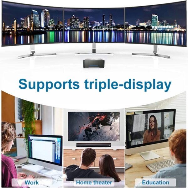 12e Intel Alderlake Dual HDMI+VGA drievoudig display 4K HD Pocket Mini-pc, GK3Plus N100 8G+128G US Plug, GK3Plus N100 8G+128G UK Plug, GK3Plus N100 8G+128G EU Plug, GK3Plus N100 8G+256G US Plug, GK3Plus N100 8G+256G EU Plug, GK3Plus N100 8G+256G UK Plu... - Afbeelding 8