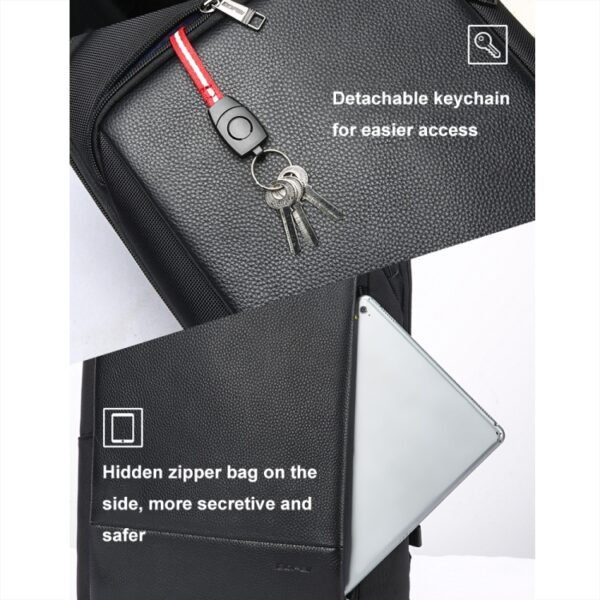 Bopai Eerste laag koeienhuid zakelijke commuter waterdichte en lichtgewicht laptoprugzak, 61-122731, 61-122721 - Afbeelding 10