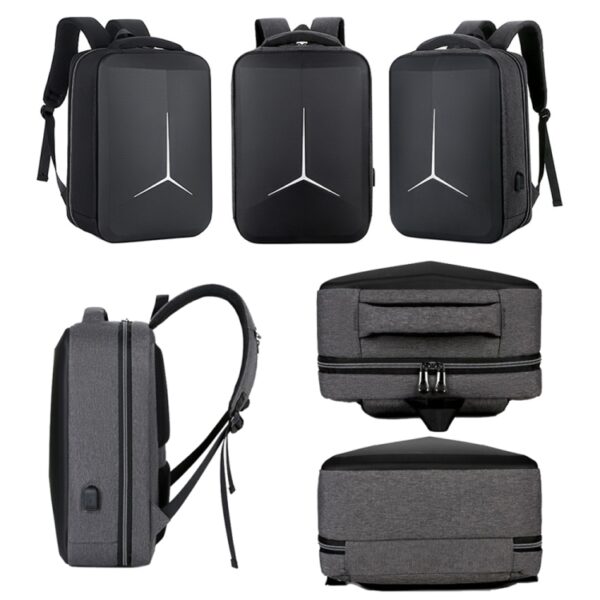 Multifunctionele waterdichte zakelijke sportlaptoprugzak met USB-poort, 15 inch, 17 inch - Afbeelding 4