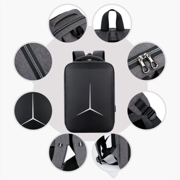 Multifunctionele waterdichte zakelijke sportlaptoprugzak met USB-poort, 15 inch, 17 inch - Afbeelding 7