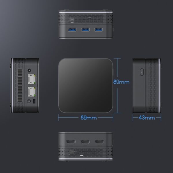 12th Alder Lake Dual Gigabit LAN+3 HDMI 4K HD Pocket Mini-pc, T9 Plus N100 DDR5 8G+0G US Plug, T9 Plus N100 DDR5 8G+0G EU Plug, T9 Plus N100 DDR5 8G+0G UK Plug, T9 Plus N100 DDR5 16G+0G US Plug, T9 Plus N100 DDR5 16G+0G UK Plug... - Afbeelding 5