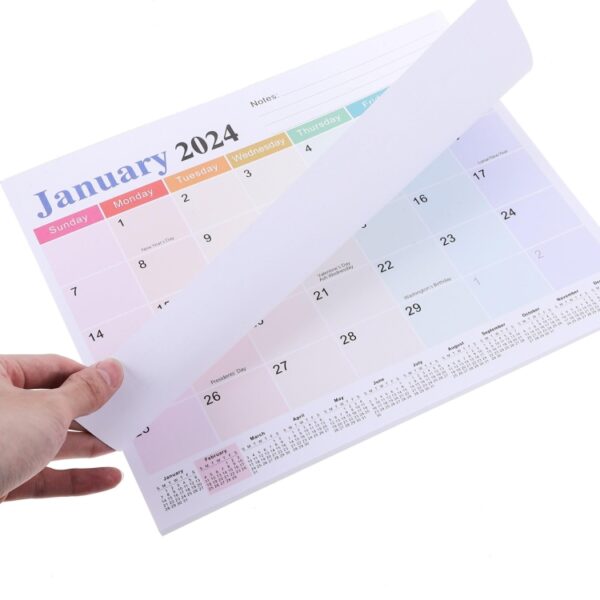 Engels 18-maanden kalender Engels magnetische koelkastmagneet, European 2025.1-2026.6, Blue 2024.7-2025.12, Blue 2025.1-2026.6 - Afbeelding 3