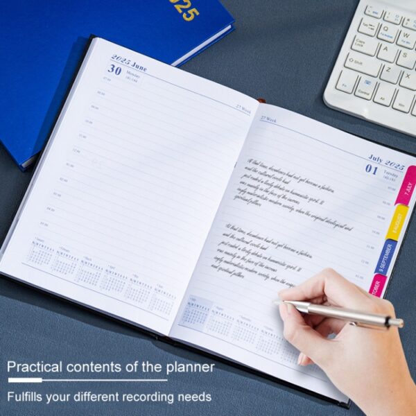 2025 A5 Agenda Boek Planner Notebook 304 Pagina's Dagelijkse Kantooragenda - Afbeelding 9