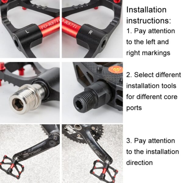 PROMEND PD-R41L 1 paar fietspedalen van aluminiumlegering met Perrin-lagers - Afbeelding 8