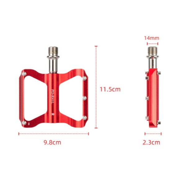 PROMEND PD-R41L 1 paar fietspedalen van aluminiumlegering met Perrin-lagers - Afbeelding 9