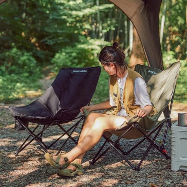 Naturehike Outdoor Opvouwbare Hoge Rug Maan Lounge Stoel Kampeer Rugleuning Stoel - Afbeelding 2