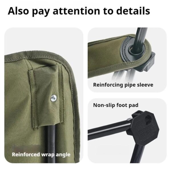 Naturehike Outdoor Opvouwbare Hoge Rug Maan Lounge Stoel Kampeer Rugleuning Stoel - Afbeelding 12