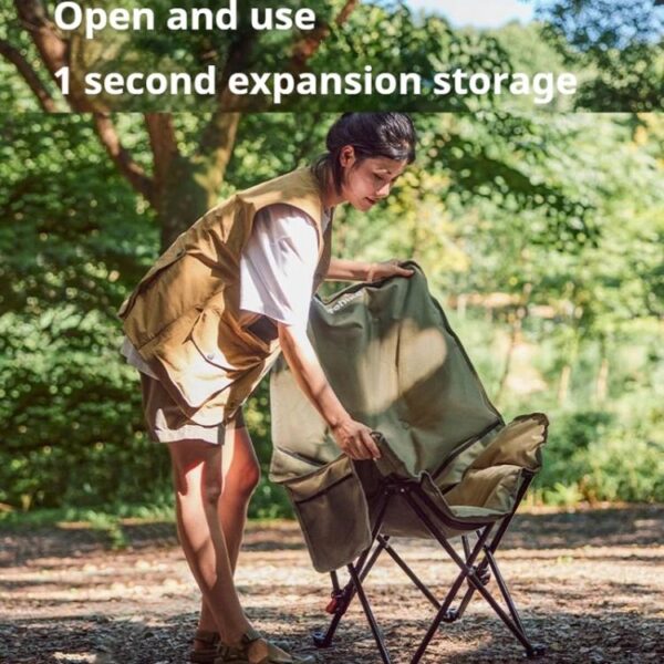 Naturehike Outdoor Opvouwbare Hoge Rug Maan Lounge Stoel Kampeer Rugleuning Stoel - Afbeelding 5