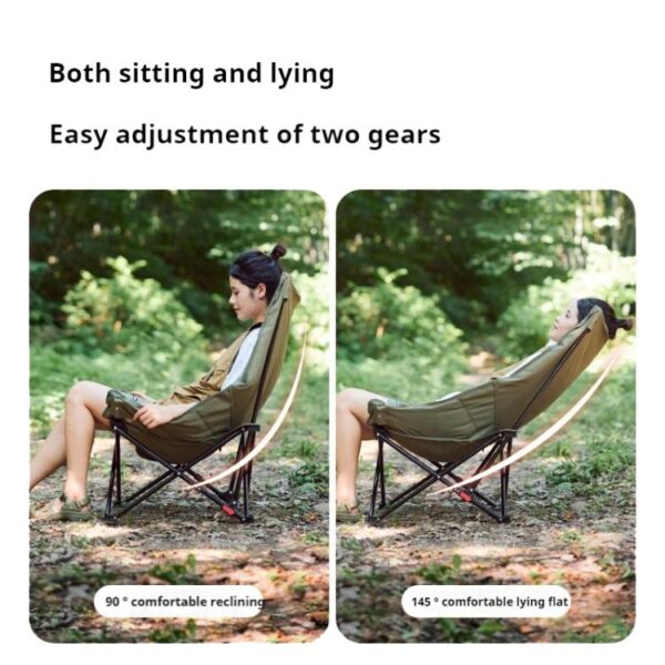 Naturehike Outdoor Opvouwbare Hoge Rug Maan Lounge Stoel Kampeer Rugleuning Stoel - Afbeelding 8