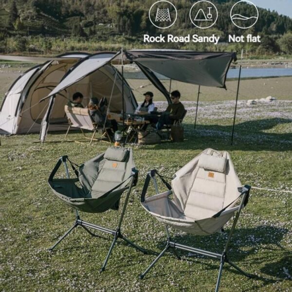 Naturehike Outdoor Opvouwbare Schommelstoel Draagbare Ligstoel Vrijetijds Camping Picknick Schommelstoel - Afbeelding 2