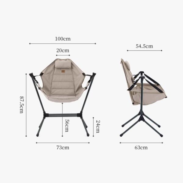 Naturehike Outdoor Opvouwbare Schommelstoel Draagbare Ligstoel Vrijetijds Camping Picknick Schommelstoel - Afbeelding 8