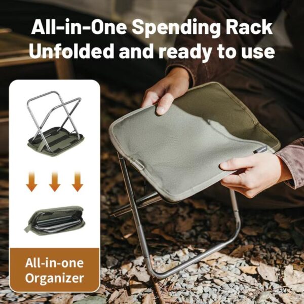Naturehike opvouwbare kruk, draagbare aluminium stoel voor buitenkamperen - Afbeelding 3