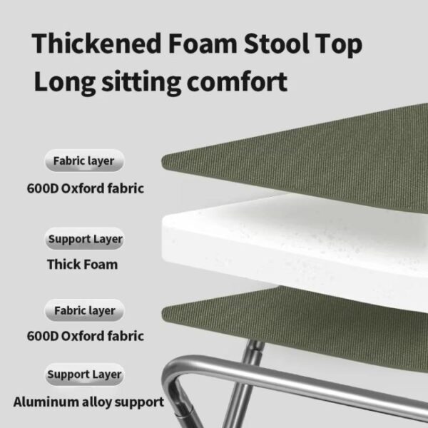 Naturehike opvouwbare kruk, draagbare aluminium stoel voor buitenkamperen - Afbeelding 6