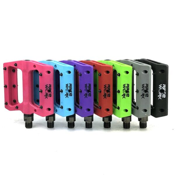 RACEWORK RK091 1pair Mountain Bike Nylon Fiber Pedals Cycling Anti-slip Pedals - Afbeelding 2