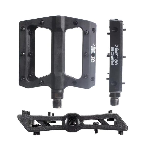 RACEWORK RK091 1pair Mountain Bike Nylon Fiber Pedals Cycling Anti-slip Pedals - Afbeelding 4