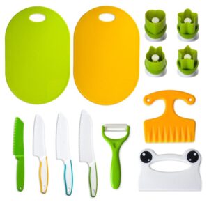 Children Plastic Cooking Knife Set Kids DIY Peeler Kicthen Tools, 13 In 1, 17 In 1