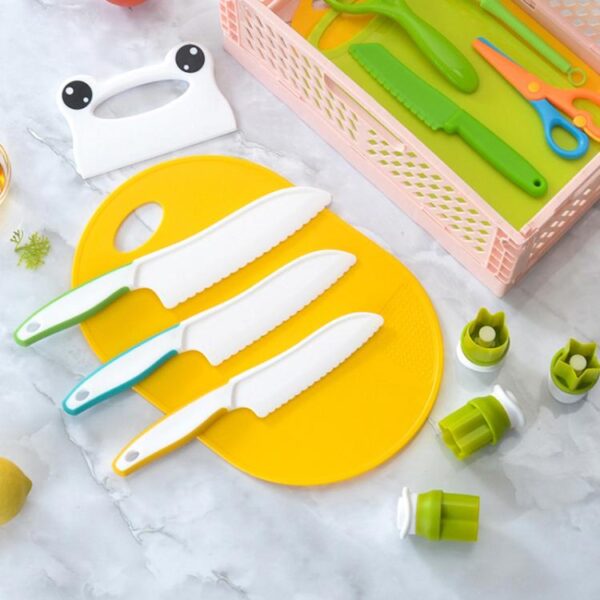 Children Plastic Cooking Knife Set Kids DIY Peeler Kicthen Tools, 13 In 1, 17 In 1 - Afbeelding 2